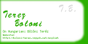 terez boloni business card
